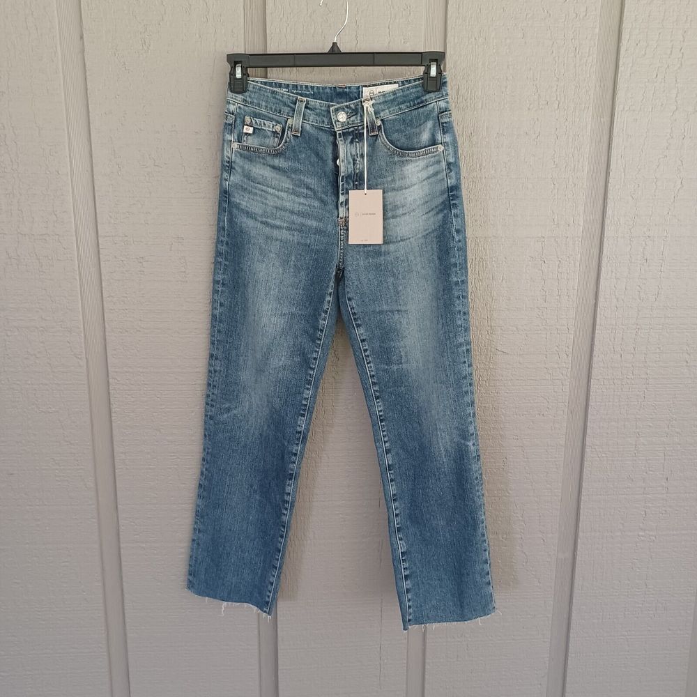 NWT Alexxis Crop AG-ED STRAIGHT LEG DENIM Size 24 MSRP $218